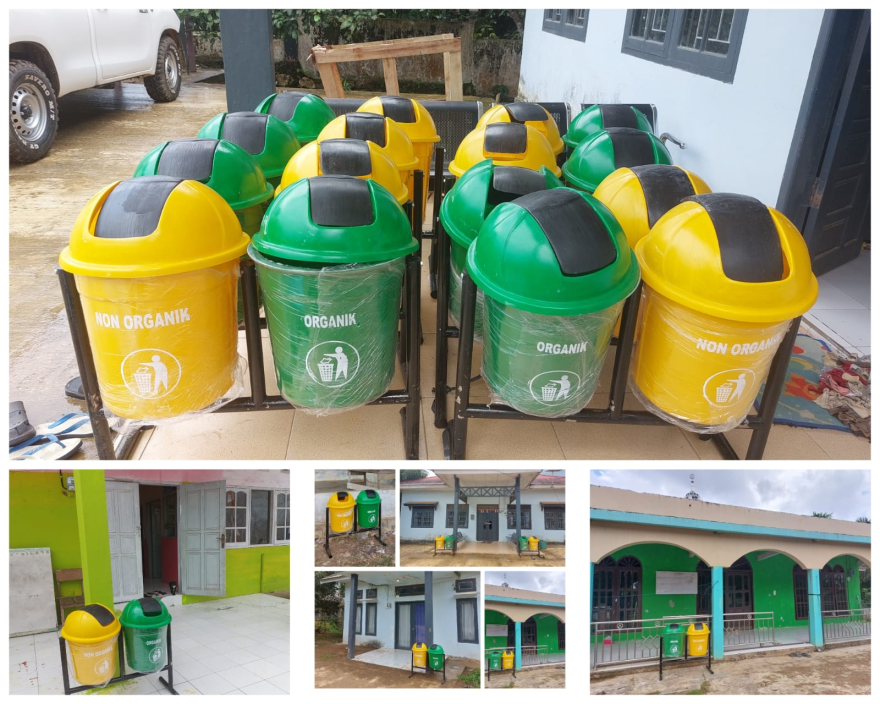 Pemerintah Desa Keladen Bagikan Tempat Sampah Terpilah di Fasilitas Umum  Dukung Program Desa Hijau sebagai Prioritas Penggunaan Dana Desa Tahun 2025